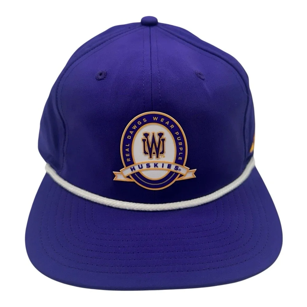 Adidas Washington Huskies Hat Cap Strapback Purple Adjustable NCAA Rope‎ JN1562